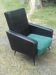 Green and black skai chair 60s