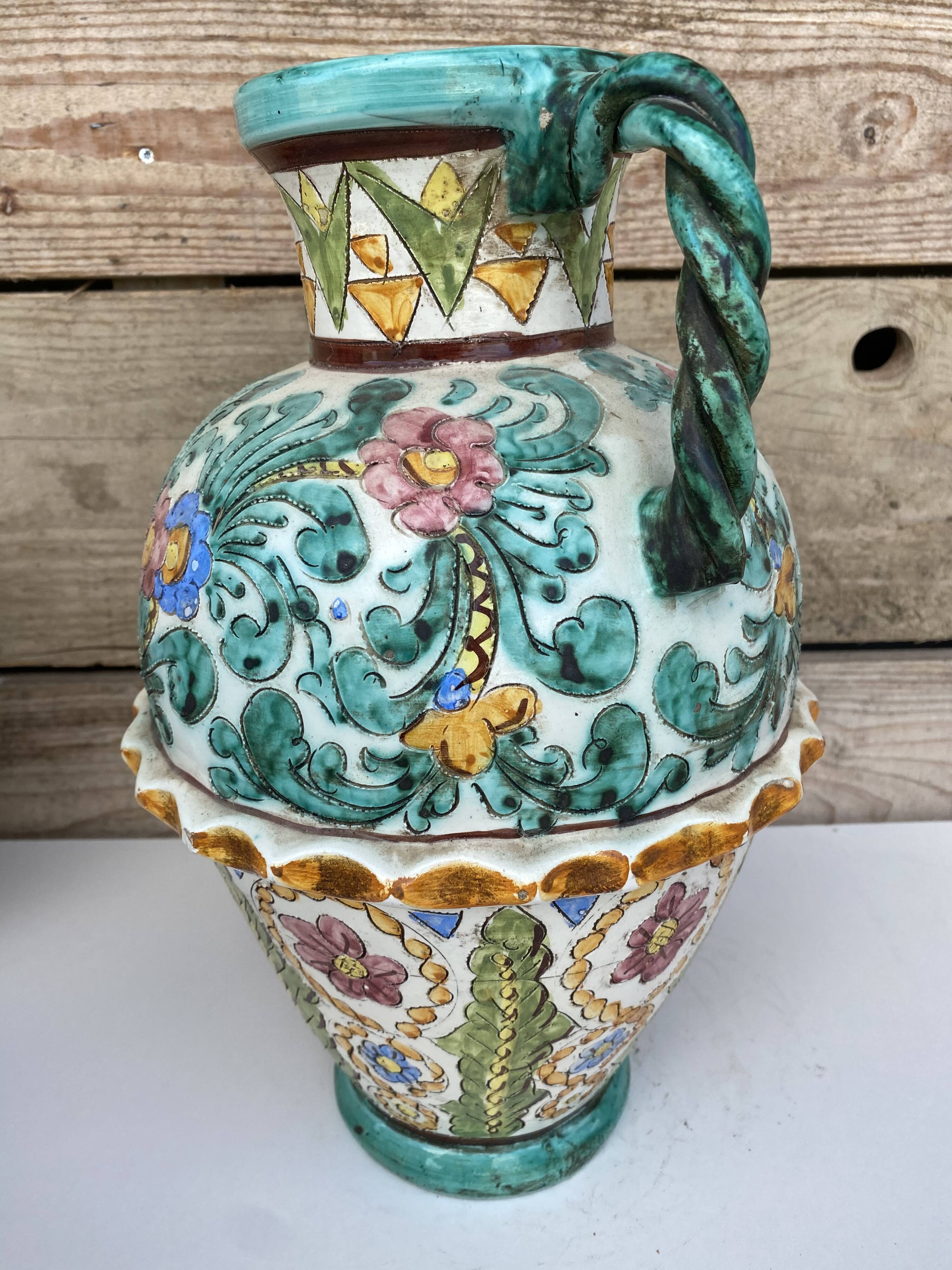 Vintage ceramic vase Monaco Cerart 1960