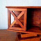 Small vintage teak revolving bookcase