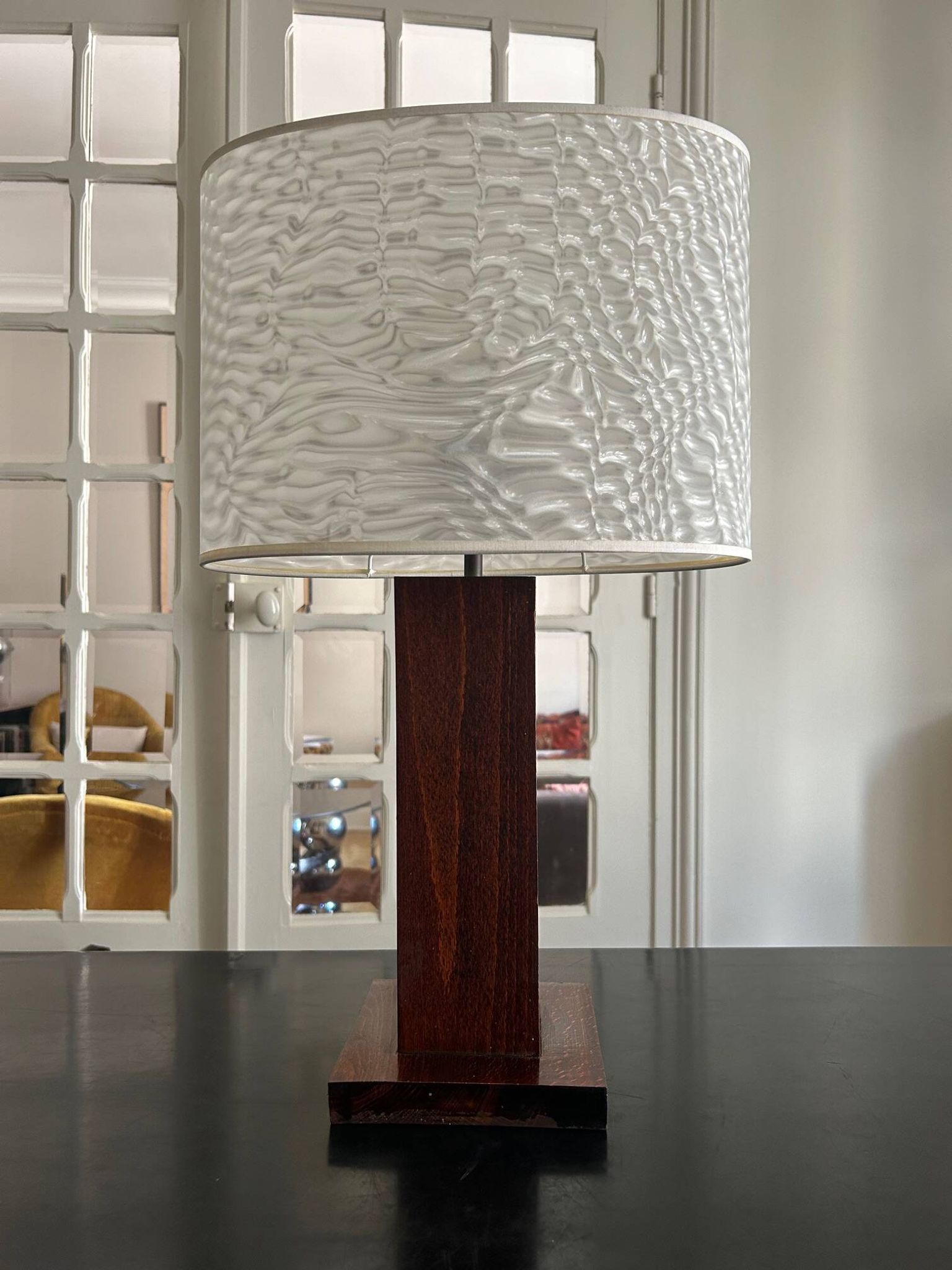 70s wooden lamp