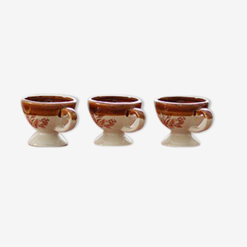 Set de 3 tasses sur pieds en céramique
