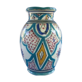 Vase en céramique glacée et craquelée