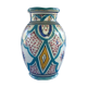 Iced and cracked ceramic vase