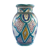 Vase en céramique glacée et craquelée