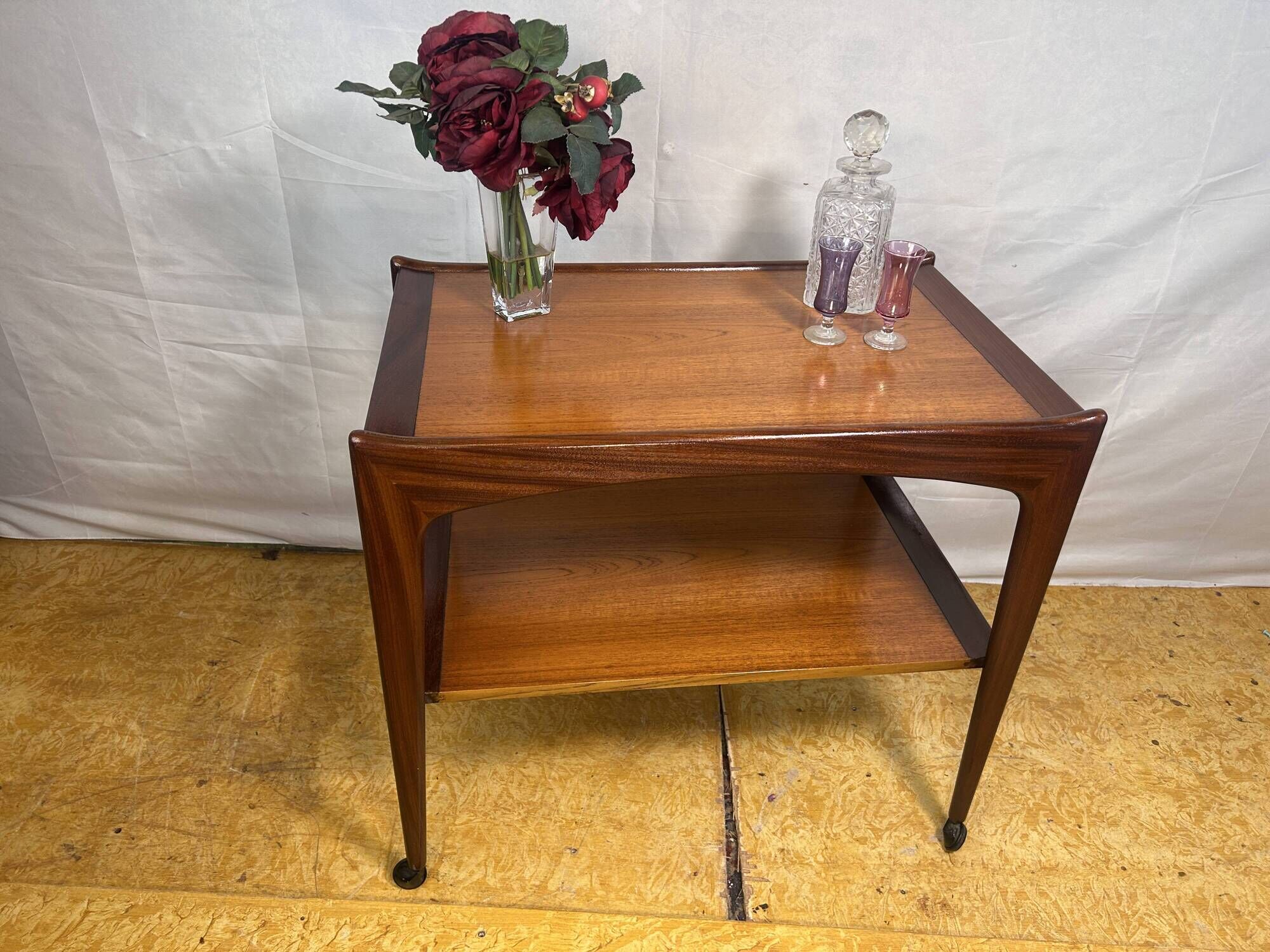 Desserte rétro vintage en teck et afromosia du milieu du siècle – Design danois
