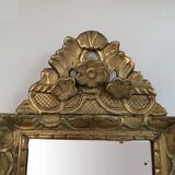18th century mirror, Louis XVI period, gilded carved wood