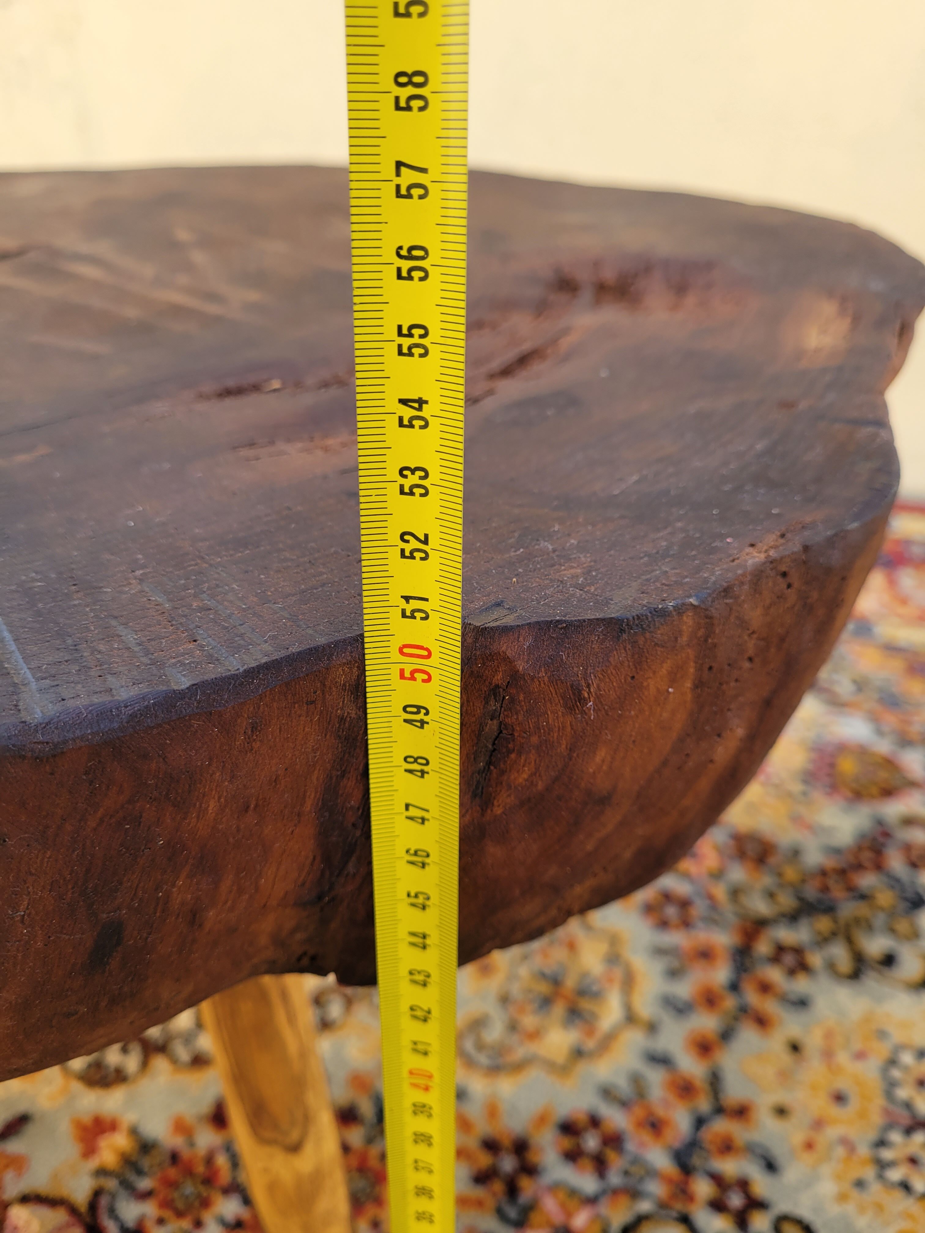 Brutalist chestnut coffee table