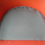 Chaise baquet vintage orange (plastique + cuir)