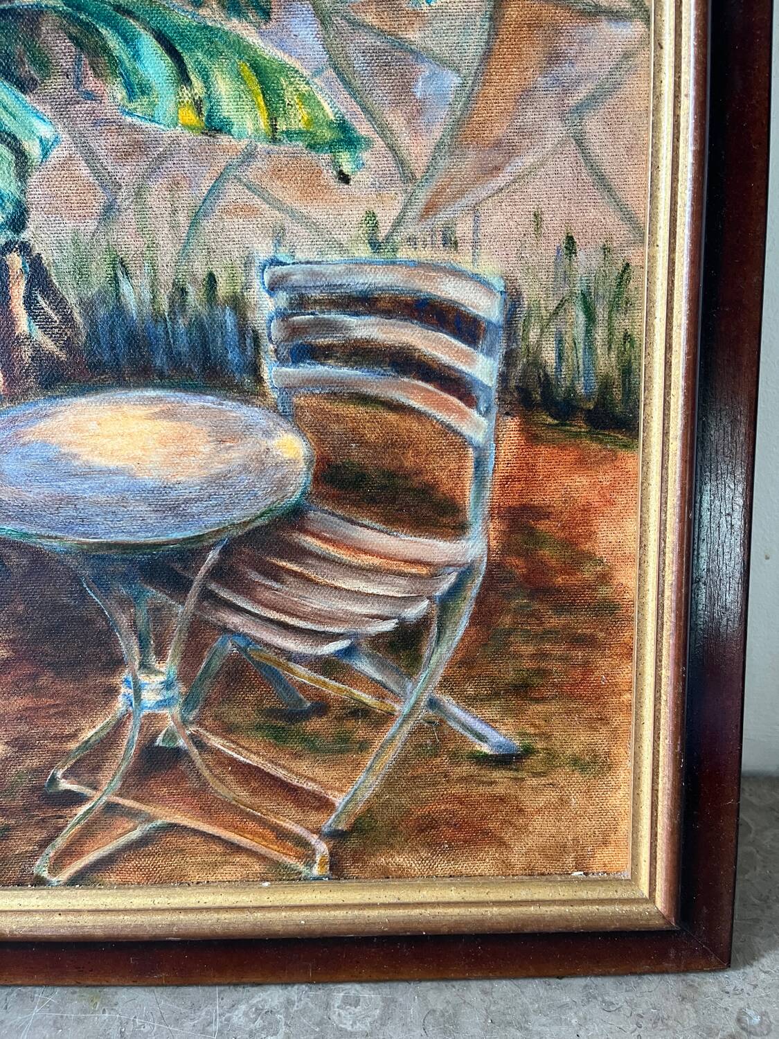 Banana trees on Rue du Havre, signed, 1988