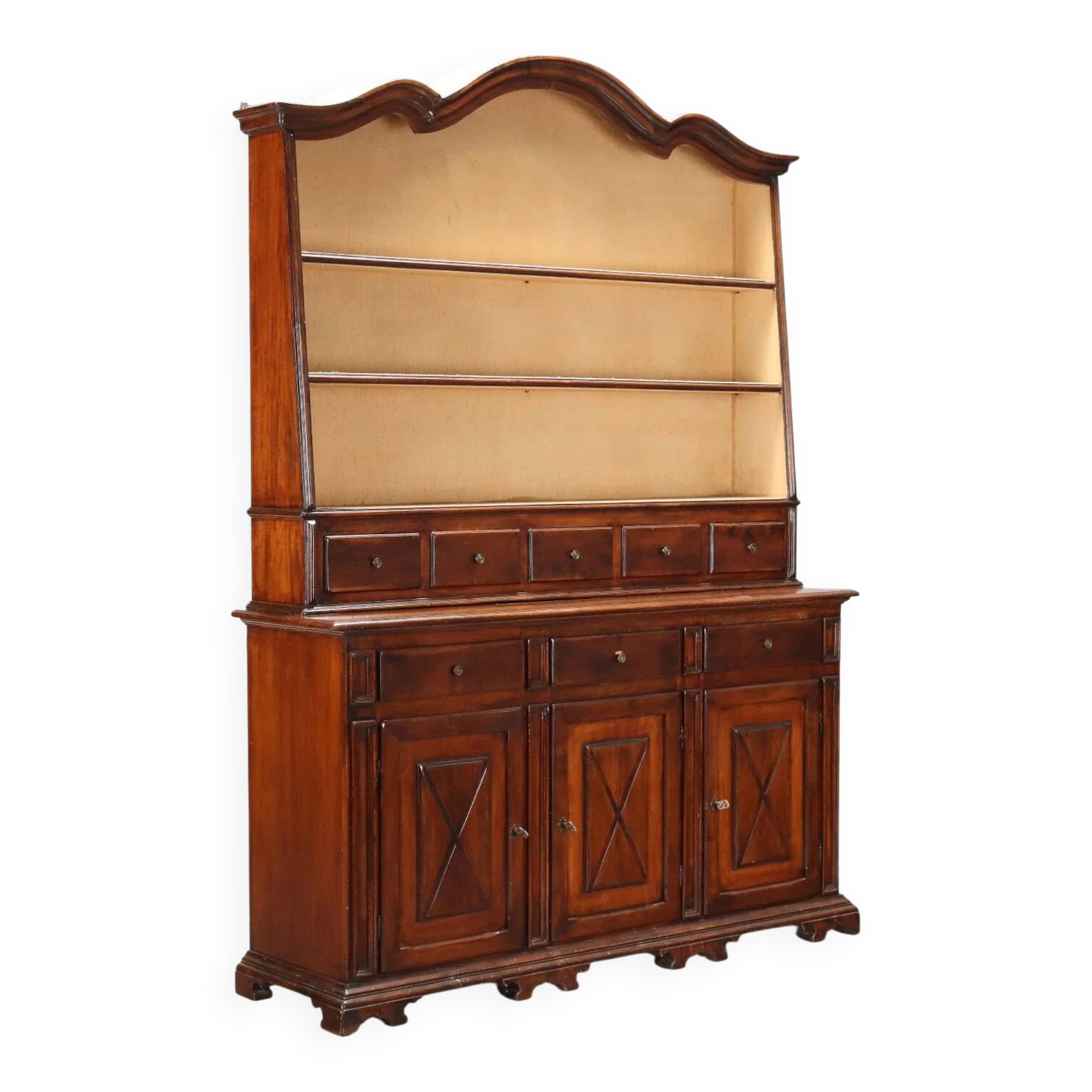 Baroque-style antique walnut buffet, Italy, 20th century.
