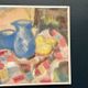 Original Swedish Oil on Panel – “Blue Pitchers and Lemon” by Off – Signed – Vintage and Framed – 37 × 29 cm (14.6 in × 11.4 in)