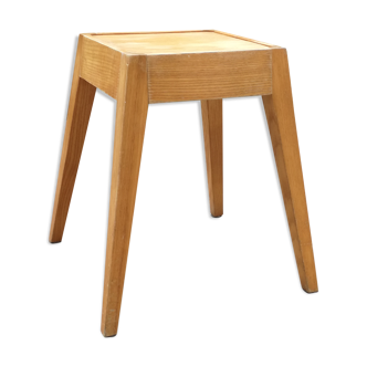 Vintage beech stool compass feet