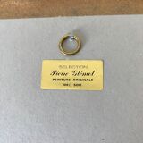 Painting on silk flowers gilded frame