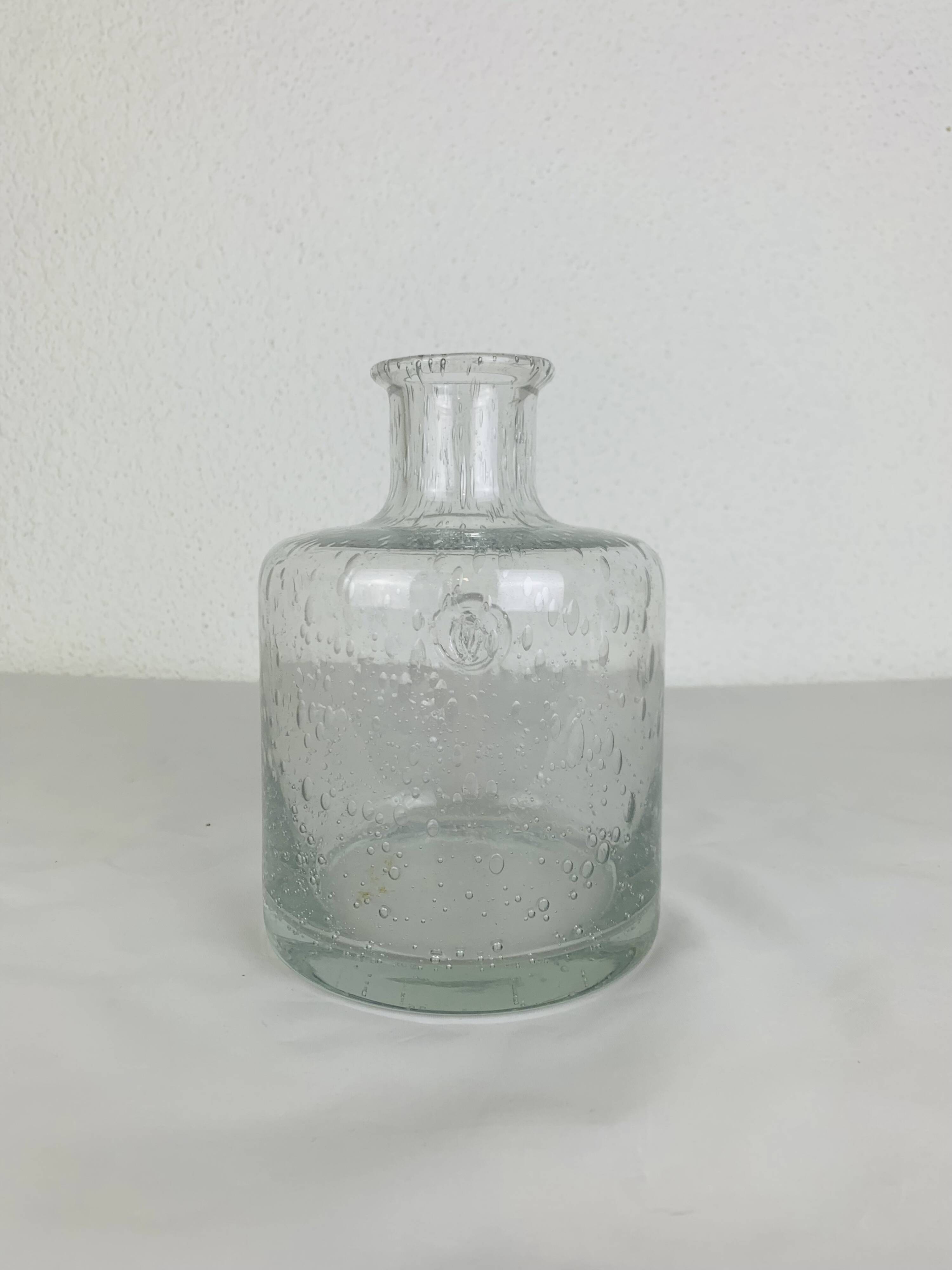 Vintage Biot bubble glass vase