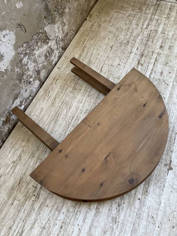 Table de ferme en pin ovale avec allonges 2m