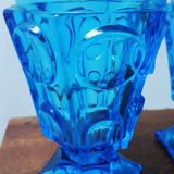 2 antique blue Charles X glasses