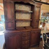 Two-piece solid oak sideboard