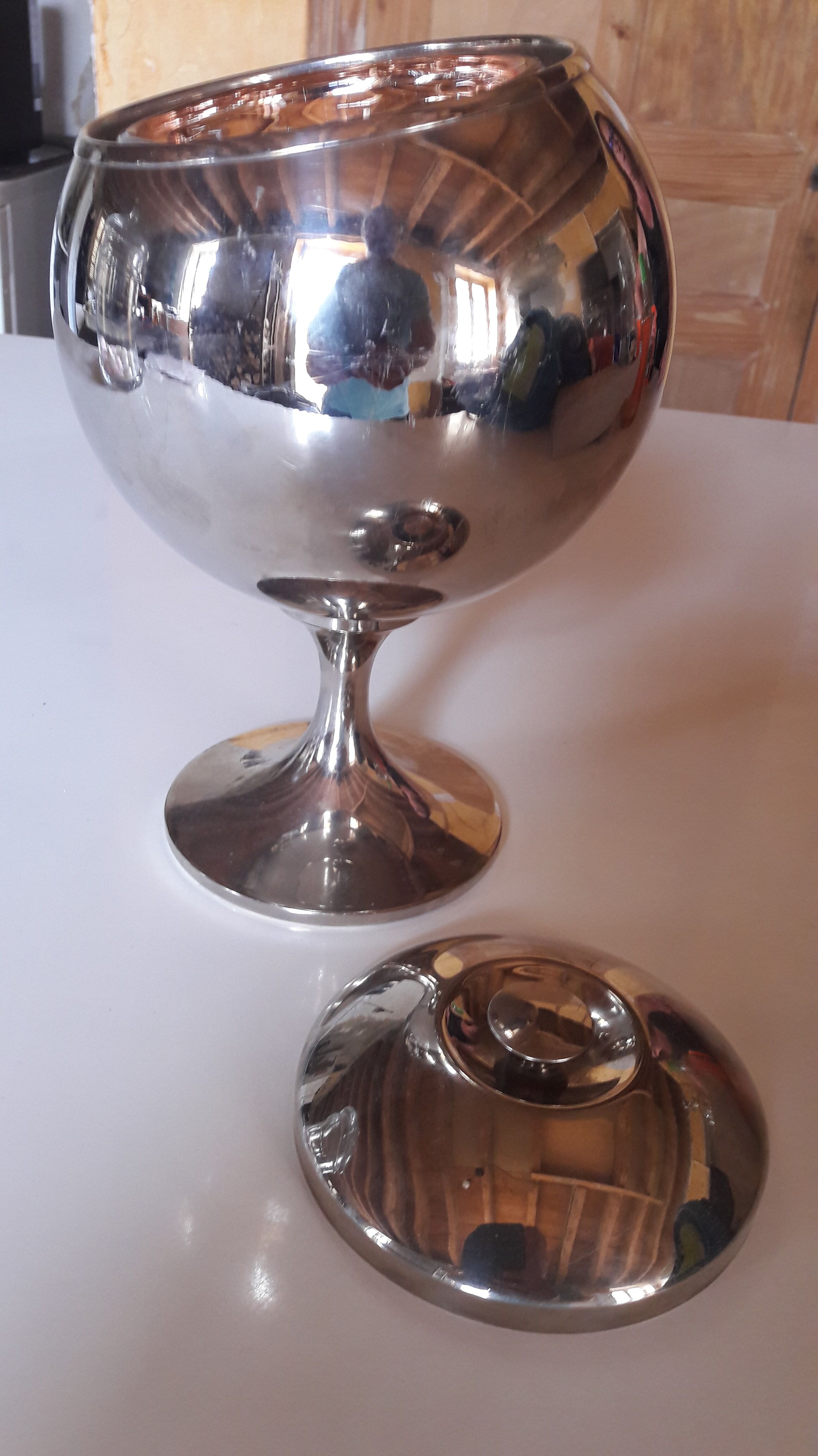 Bucket ice years 70 metal silver