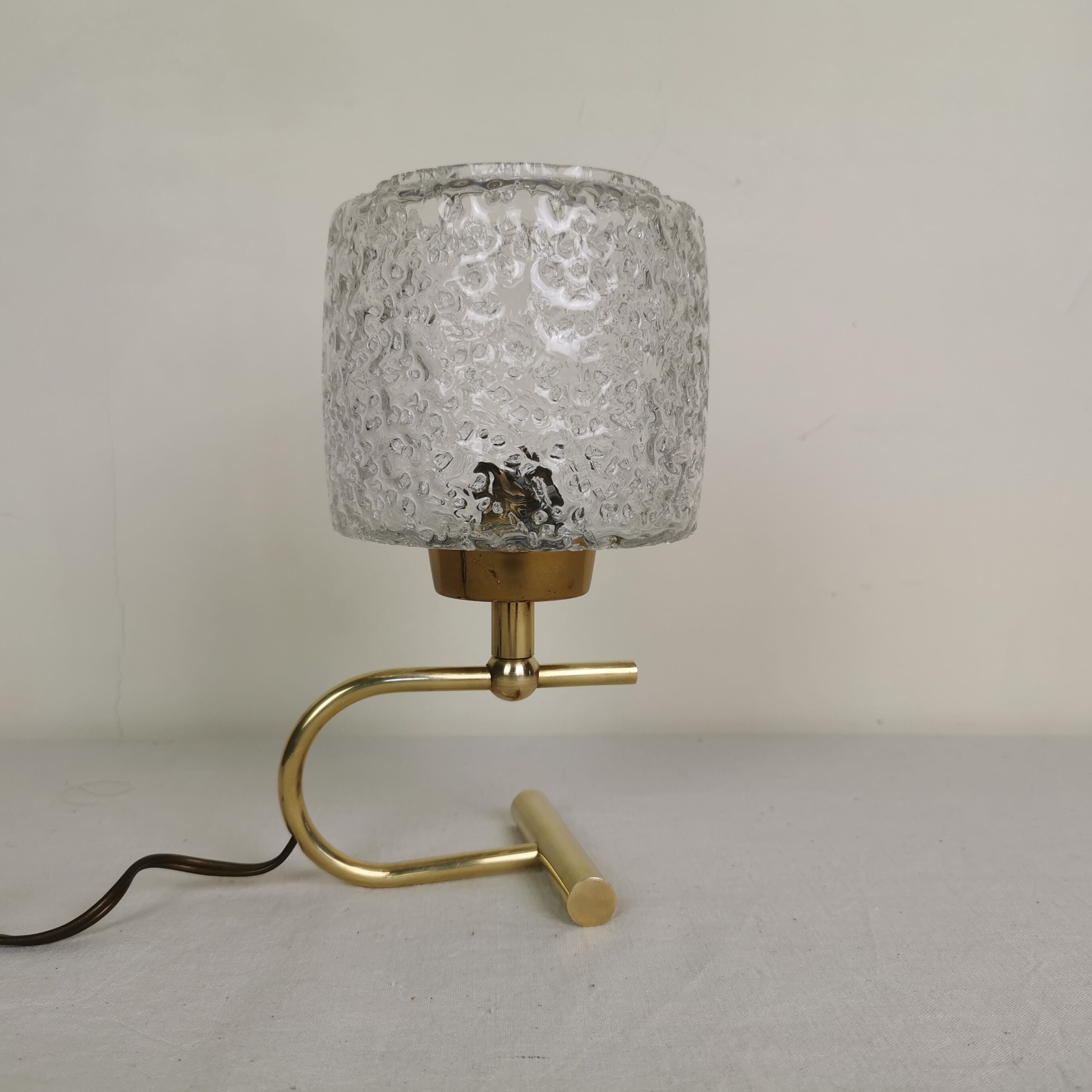 Brass and glass lamp