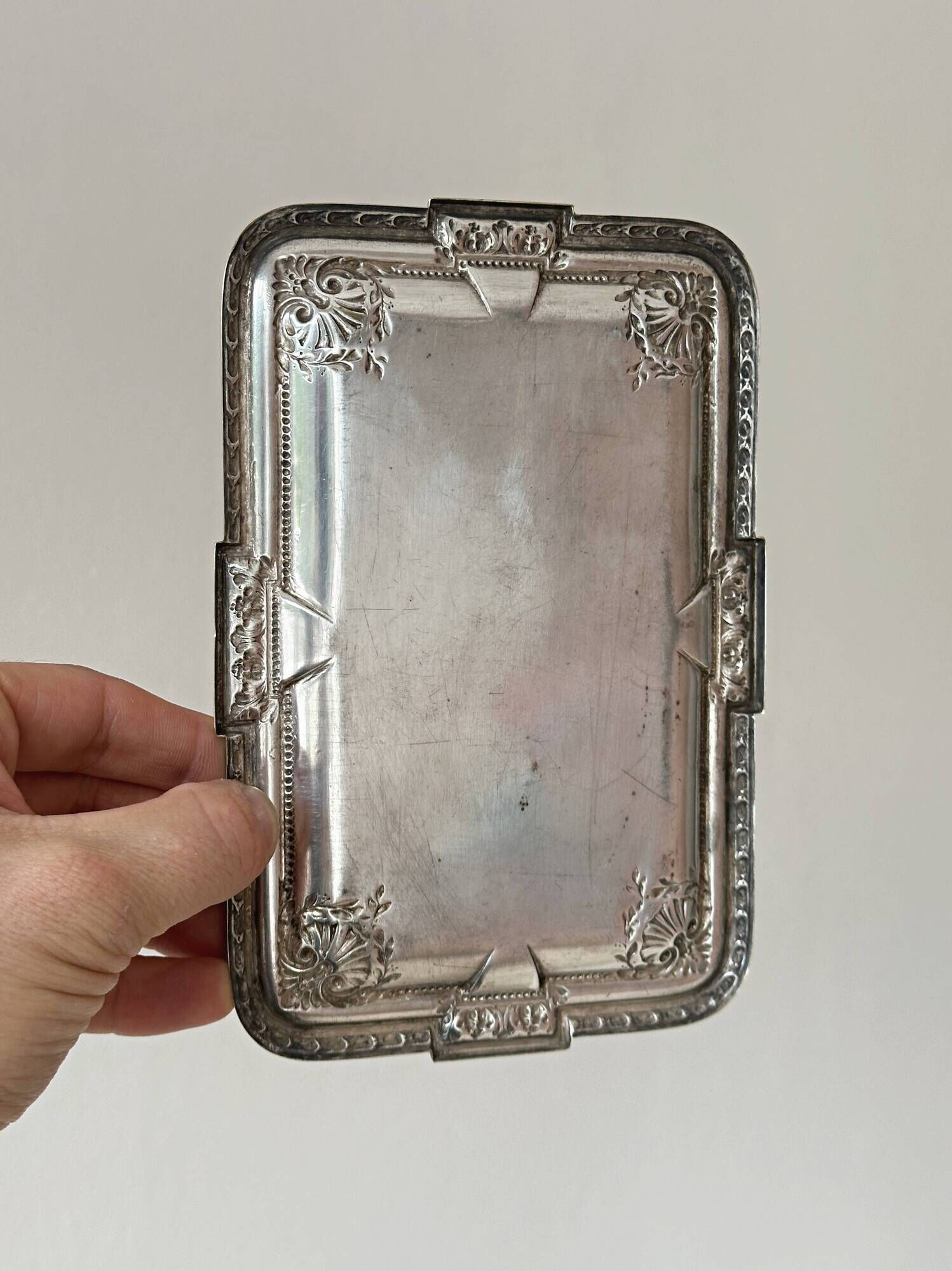 Small antique silver tray