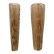 Pair of Modern Amber Murano Glass and Brass Sconces