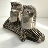 MH SALT PEPPER Service Silver Metal VINTAGE
