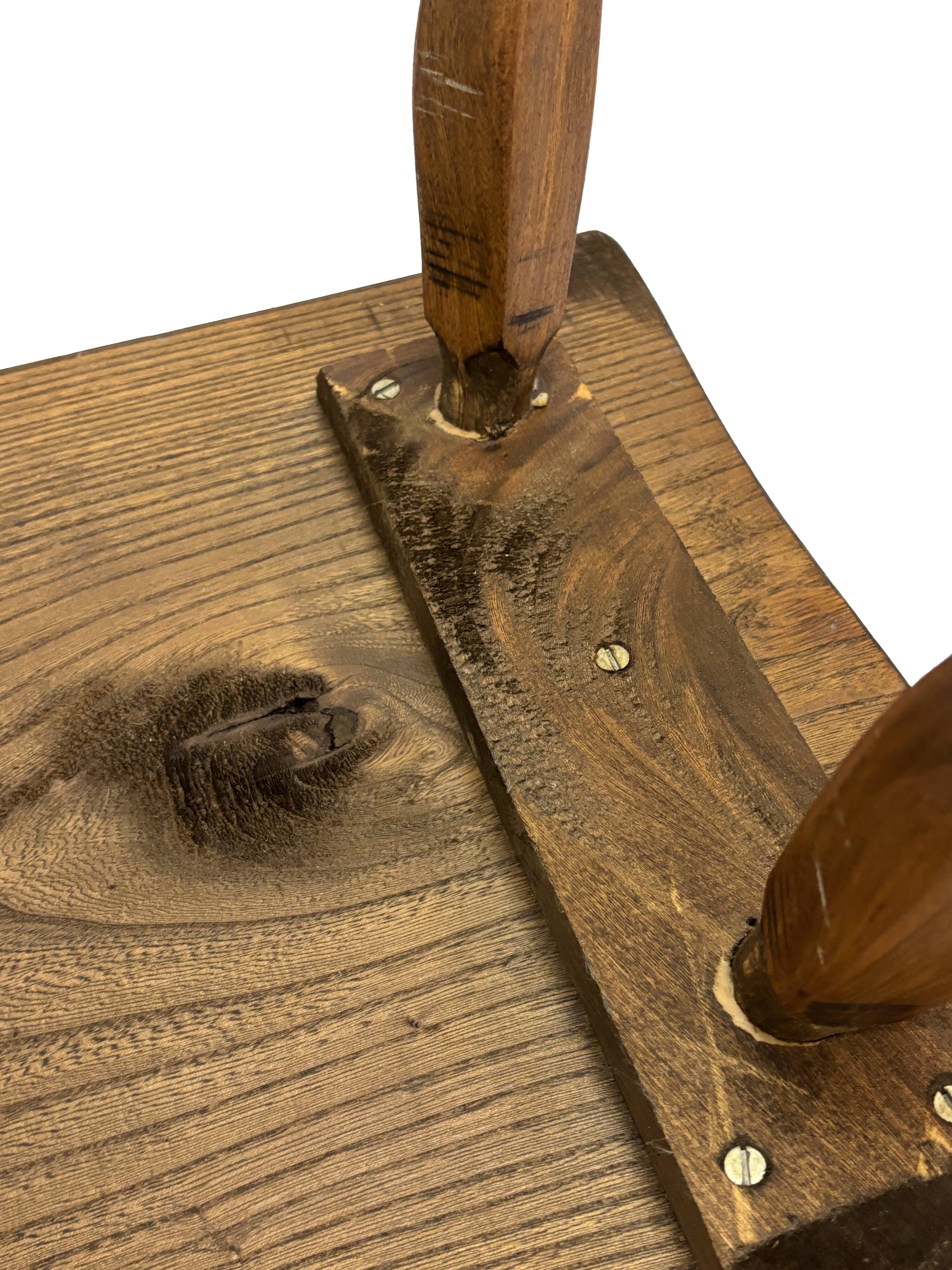 Vintage wooden side table small table wabi sabi natural design