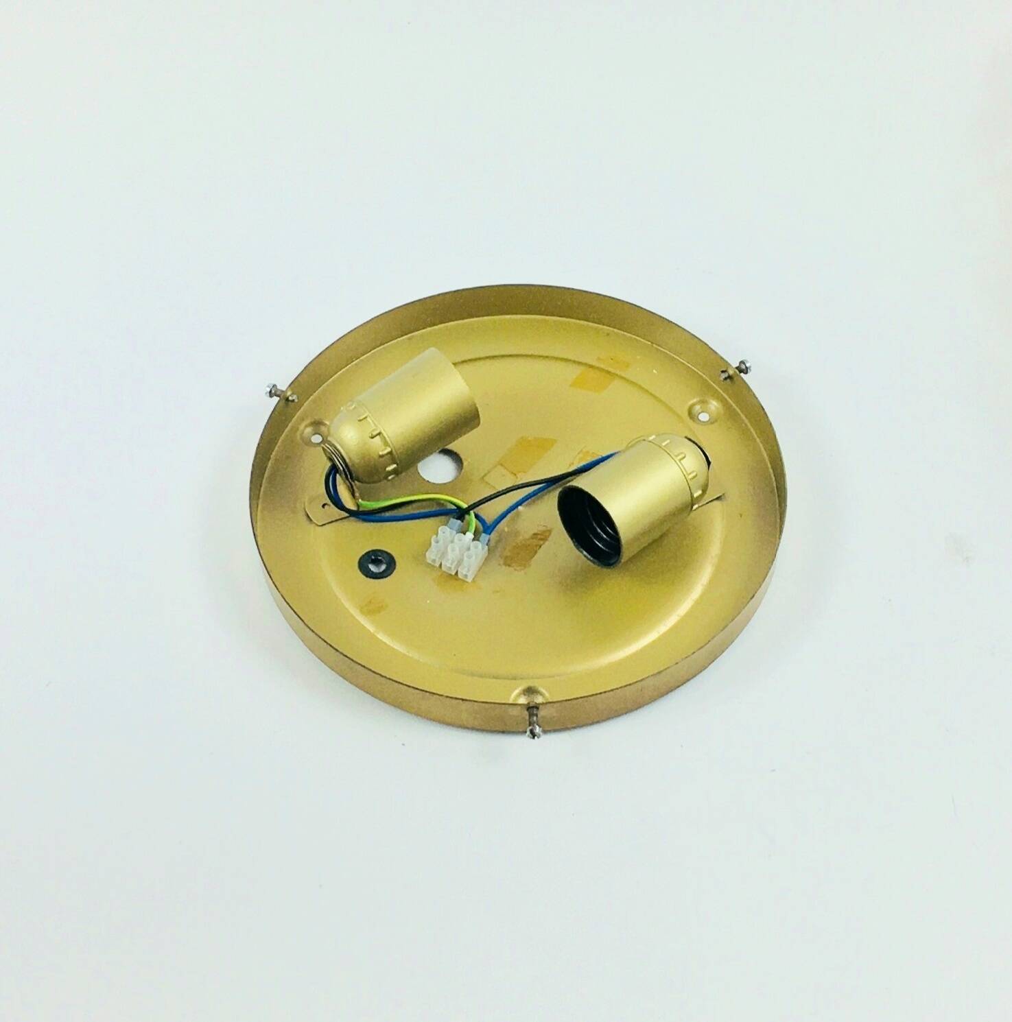 Large Amber Bubble Glass Ceiling Light by Helena Tynell for Limburg, 1960s