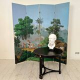 20th Century Four Panel Wallpaper Screen from Zuber, 1940s