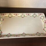 Mehun france earthenware cake dish with empire style floral frieze