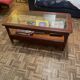 Wood and glass coffee table