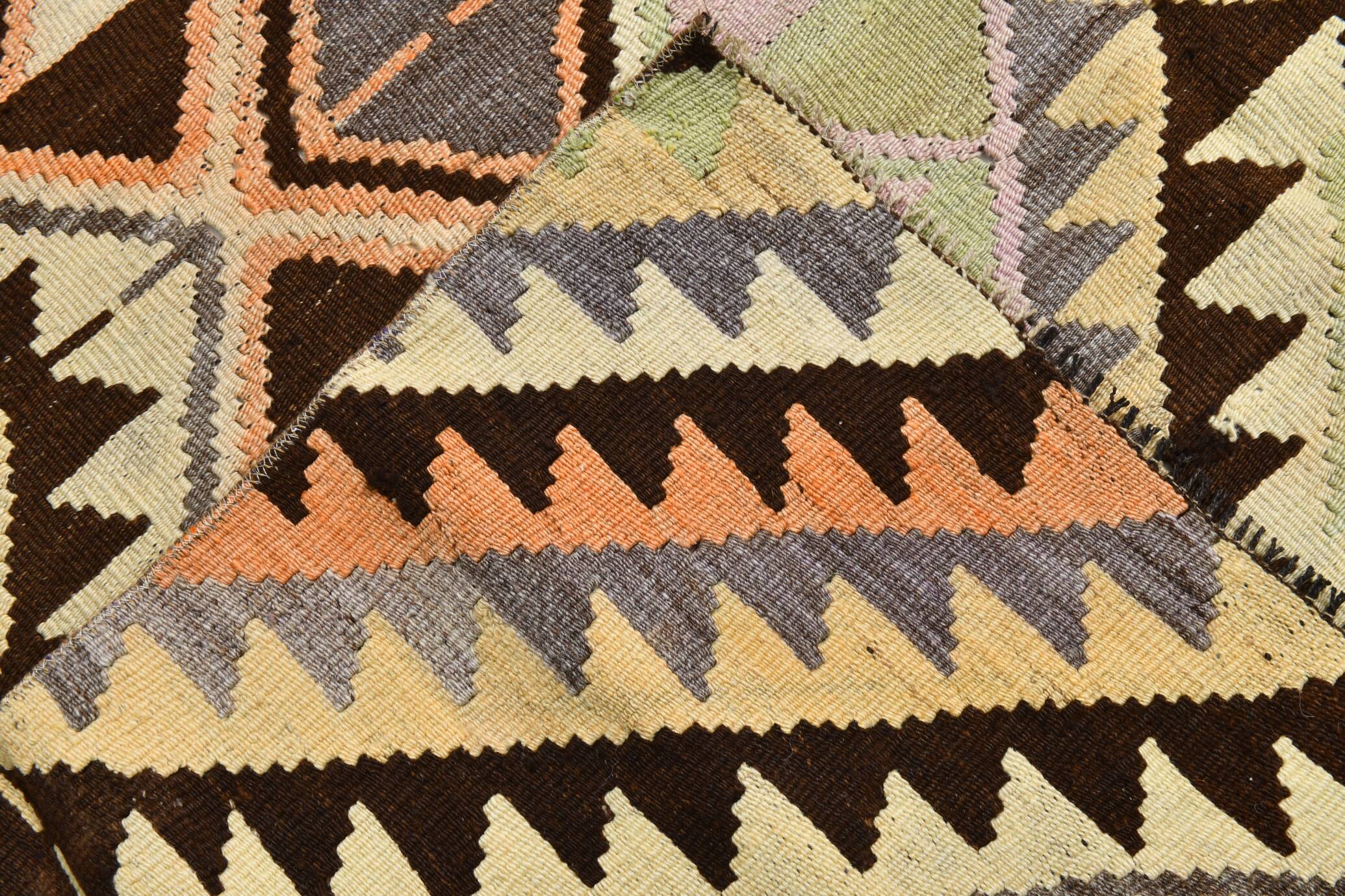 6x9 Faded Color Turkish Vintage Kilim,Handmade Wool Kilim Rug 172x284 Cm