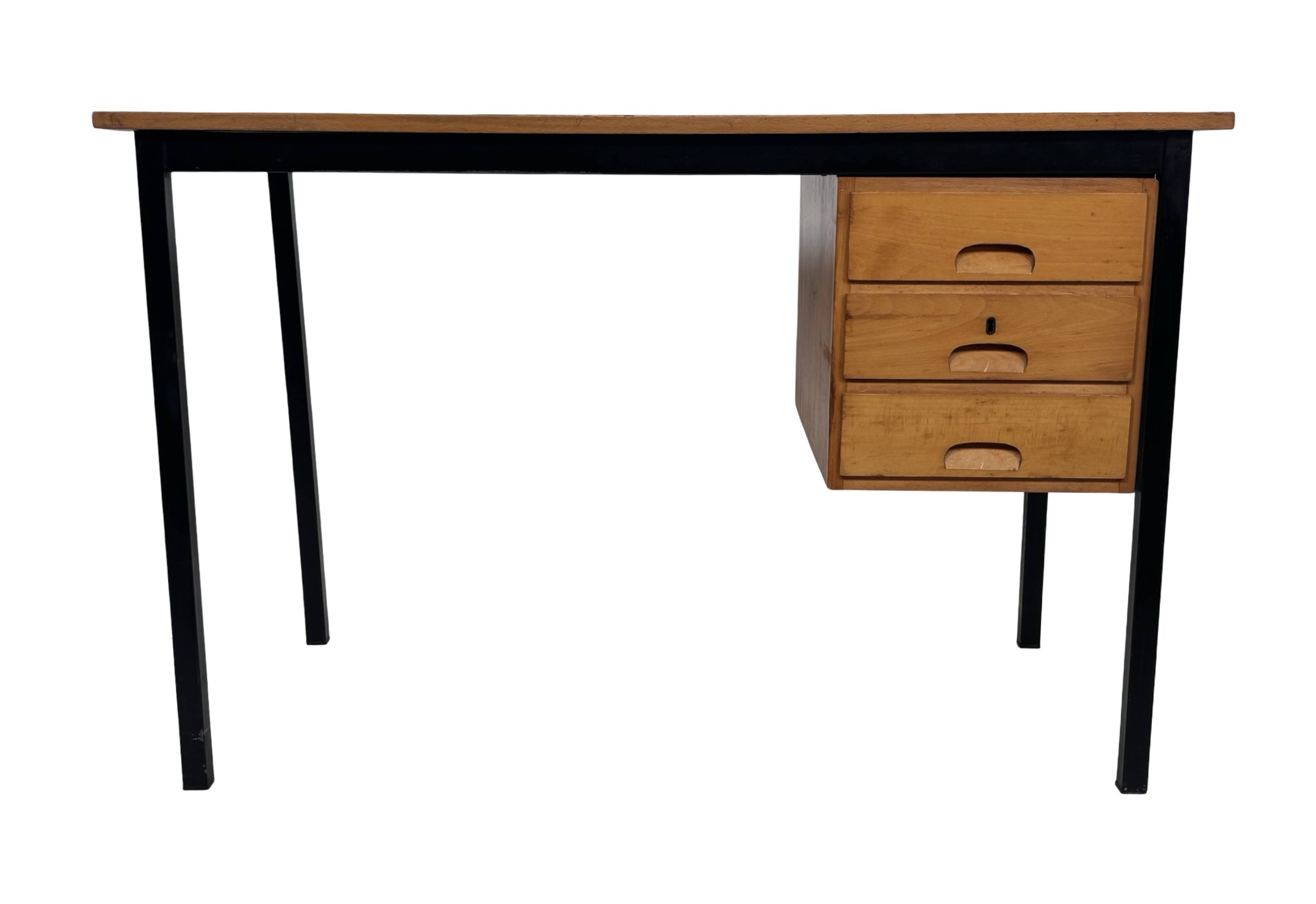 Vintage Desk 1960s Design Workspace with drawers