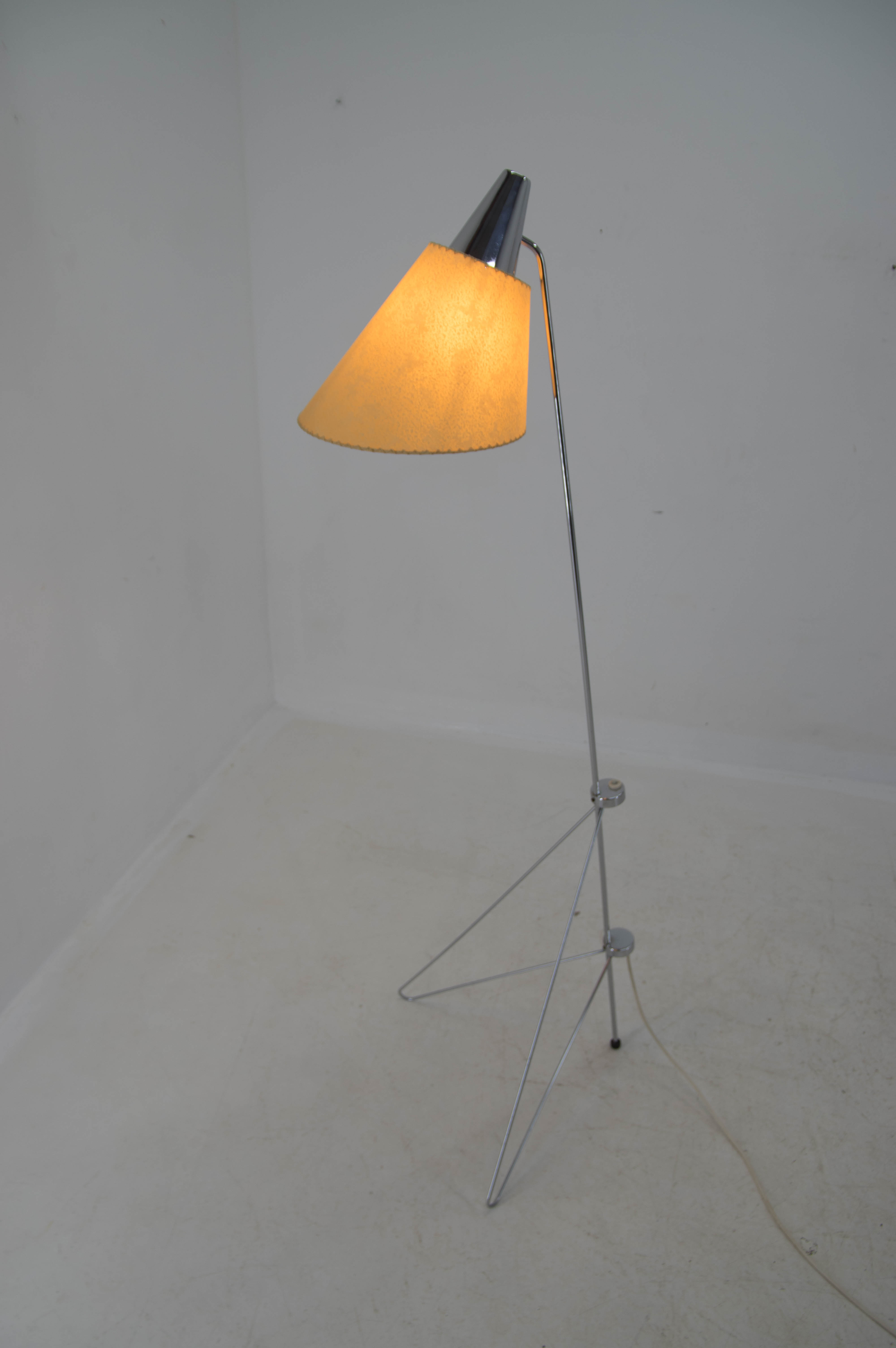 Floor lamp by Hurka for Napako, 1950s, restored