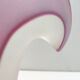 Stunning Double Color White and Pink Etched Murano Glass Vase, Italy, 1980s