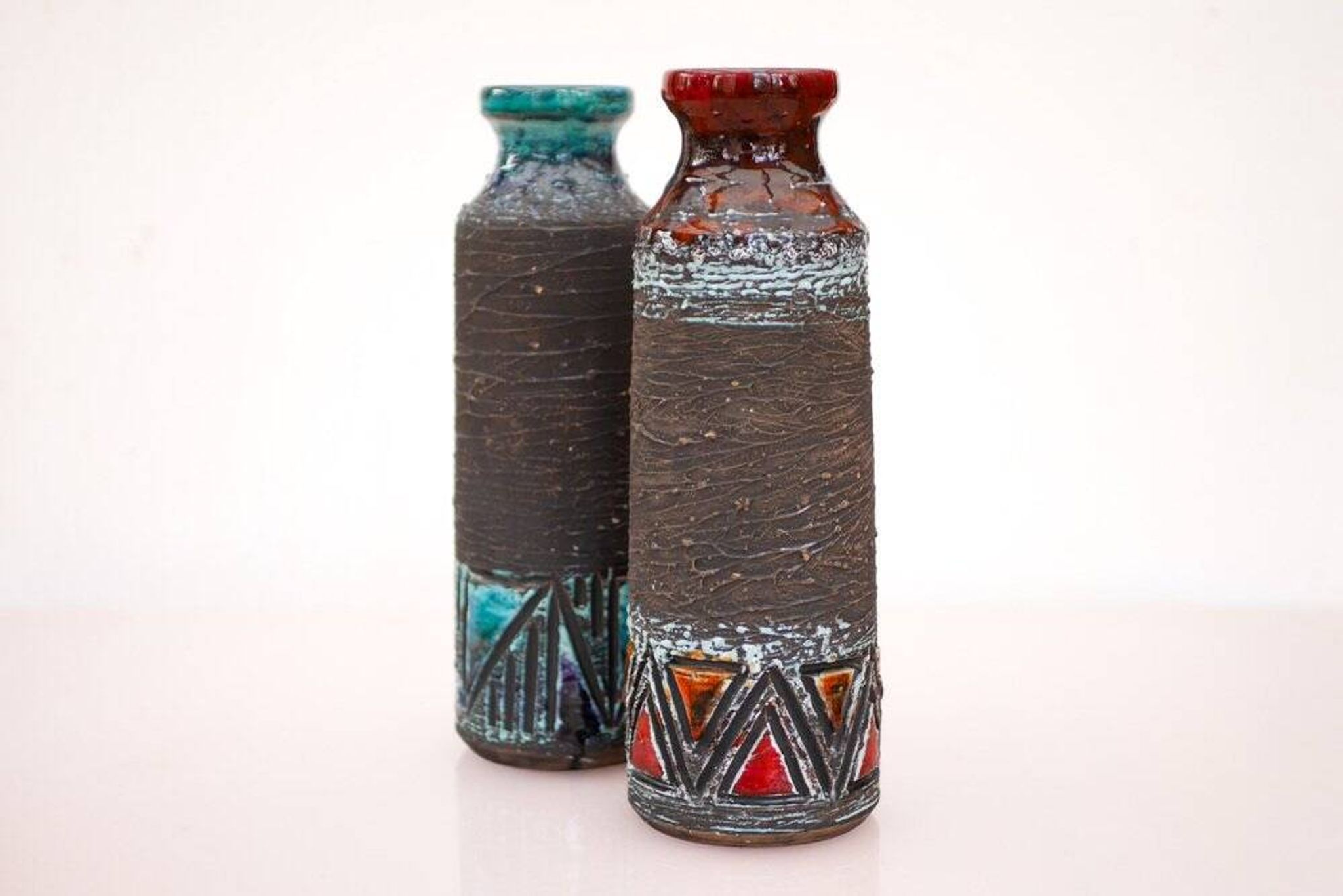 Mid-century modern Scandinavian pottery vases from Tilgmans, Sweden, set of 2