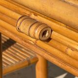 Pair of Bamboo Bedside Tables - Circa 1970