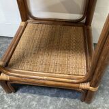 Vintage rattan bedside
