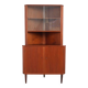 Vintage Danish teak corner cabinet with display case, 1960s