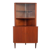 Vintage Danish teak corner cabinet with display case, 1960s
