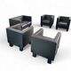 4 x Black Leather Poltrona Frau Moji Armchairs / sofa by Shigeru Uchida