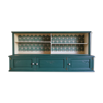 Art deco shelf duck green