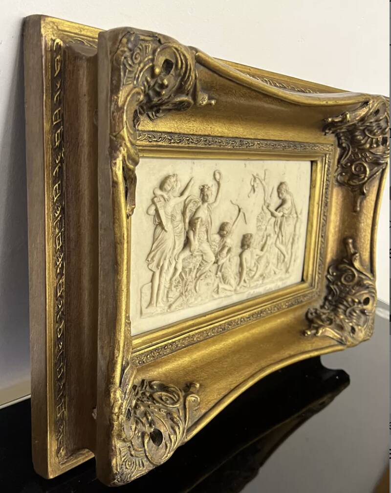 Marble bas-relief, Barbedienne Fondeur, Paris 1859