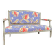 Louis xvi style grey lacquered wood sofa 19th century
