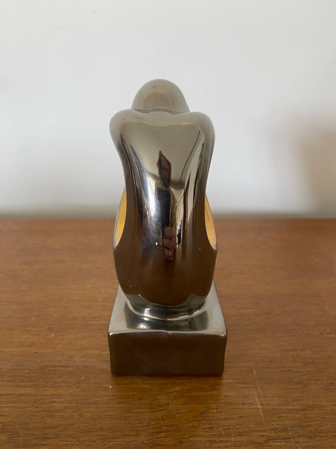 Antique GALOS Sculpture Grey & Gold Porcelain Design Decoration