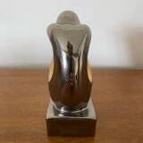 Antique GALOS Sculpture Grey & Gold Porcelain Design Decoration