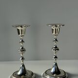 Pair of small silver candlesticks
