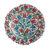 Empty pocket decorated with red and blue flowers