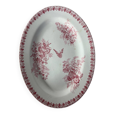 Plat de présentation oval Onnaing Moisson terre de fer