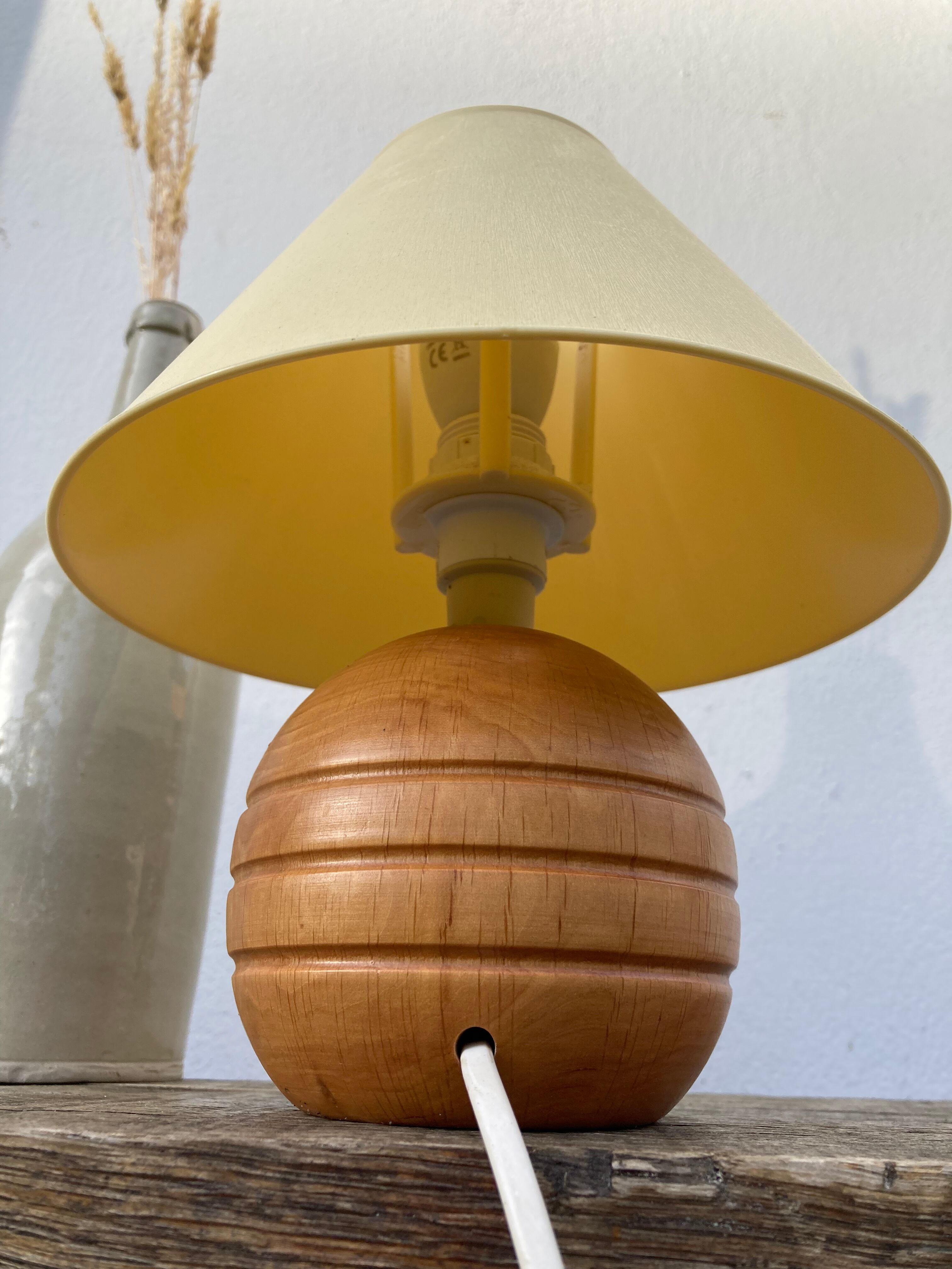 Wooden ball lamp 80s